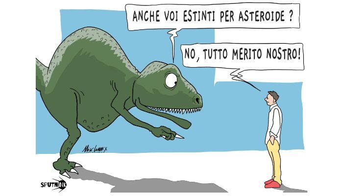 alluvione e fanghiglia. Dopo i tanti avvertimenti sul clima e l'alluvione in Emilia Romagna faremo la fine dei dinosauri.  Nicocomix